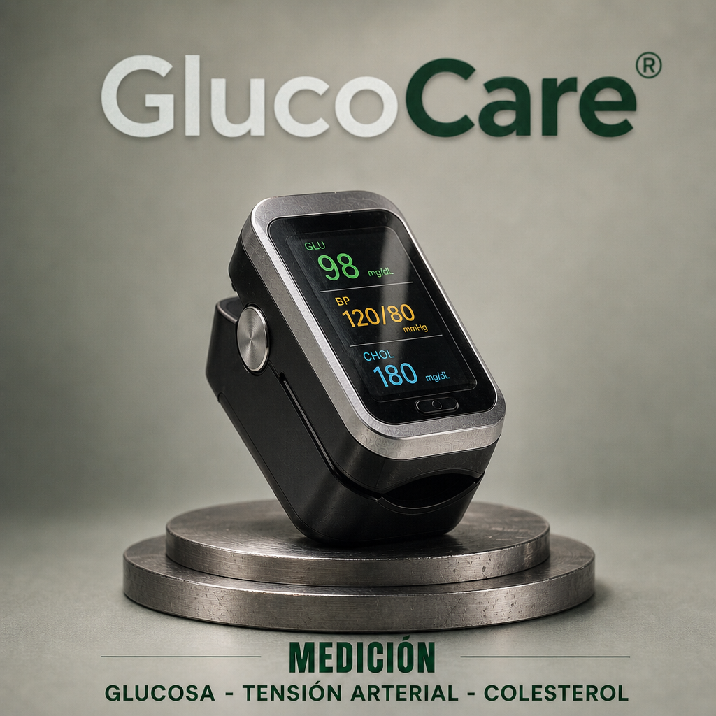 GlucoCare™ 3 en 1 - Medidor de Glucosa Sin Dolor + Colesterol + Presión Arterial + Oxígeno + ENVÍO GRATIS