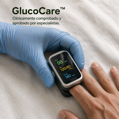 GlucoCare™ 3 en 1 - Medidor de Glucosa Sin Dolor + Colesterol + Presión Arterial + Oxígeno + ENVÍO GRATIS